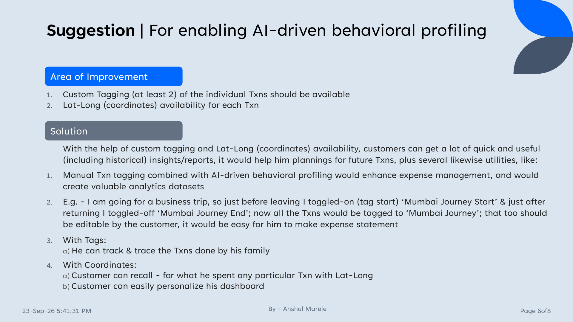 Next-generation credit card security and intelligence case study, page 5 of 8