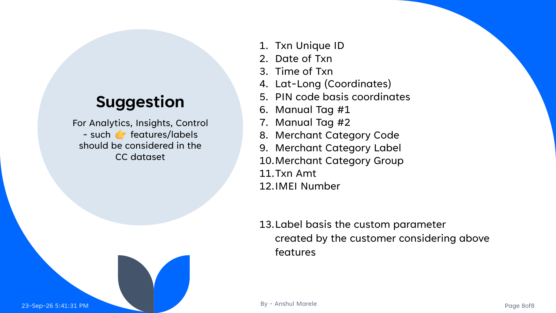 Next-generation credit card security and intelligence case study, page 7 of 8